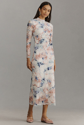 chinese dress ladies Anthropologie x In Earnest Byron Lars Lacy Midi Dress Size 10 NEW  Finds  For You