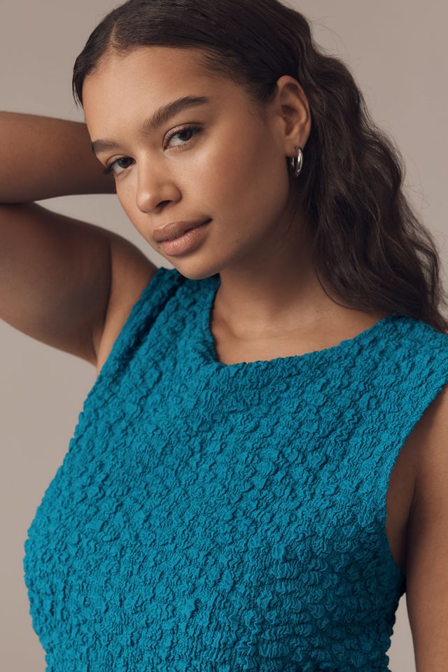 By Anthropologie Textured Mini Shift Dress #5