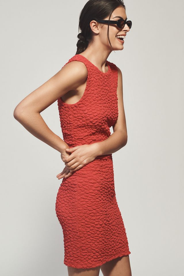 By Anthropologie Textured Mini Shift Dress #6