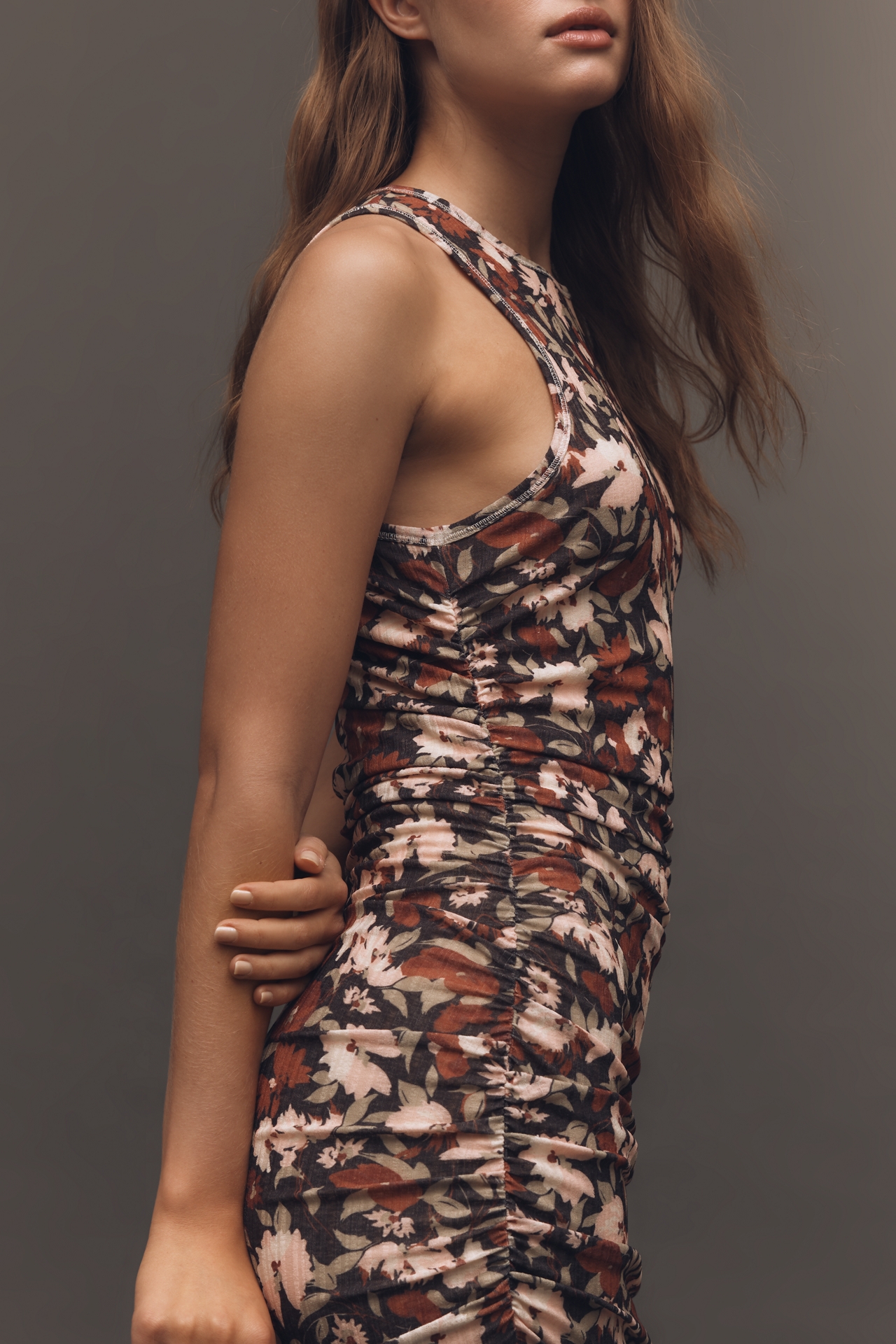 By Anthropologie Sleeveless Cutout Slim Column Midi Dress