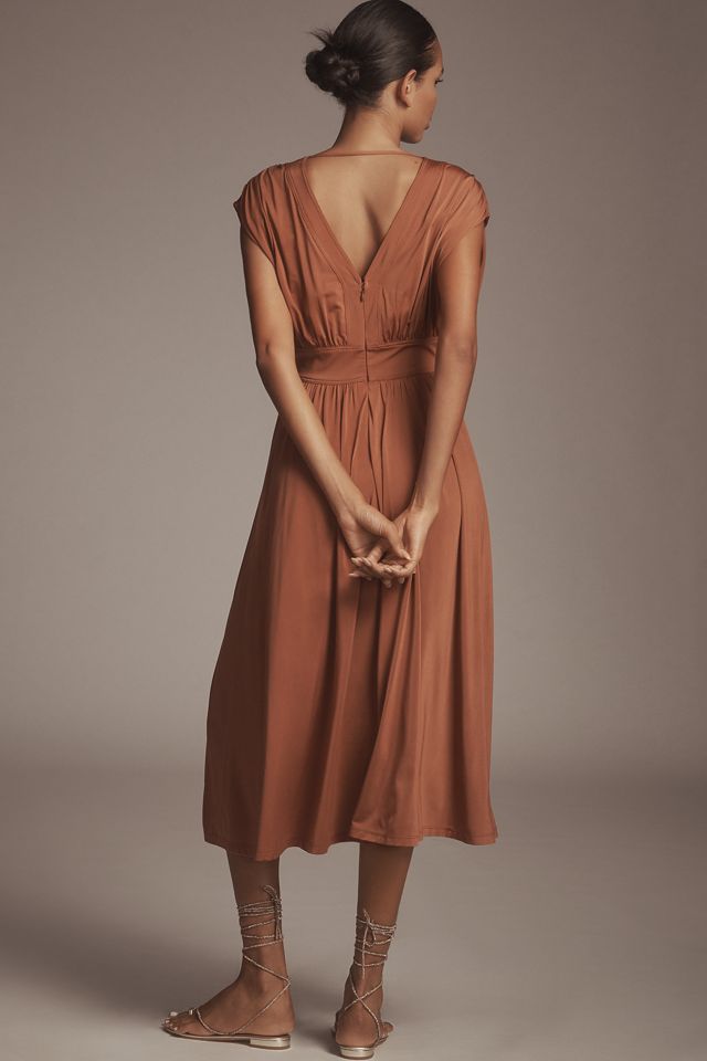 By Anthropologie Sleeveless V-Neck A-Line Midi Dress #1