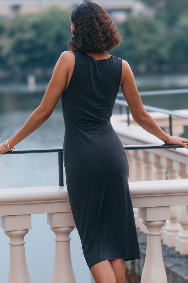 By Anthropologie Sleeveless Square-Neck Knit Midi Dress #1