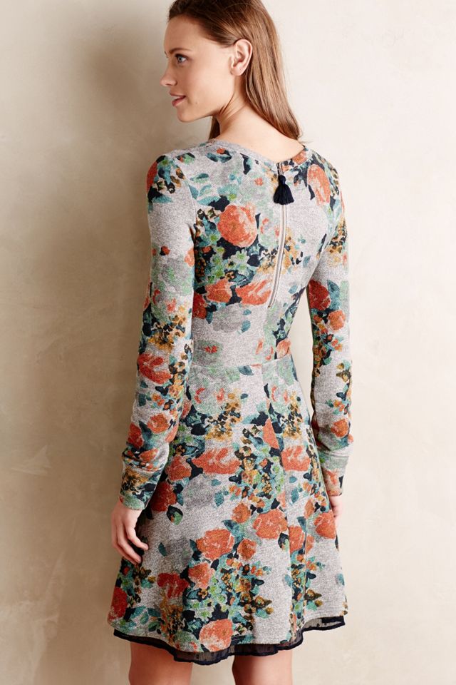 Terry Floral Fit & Flare Dress #1