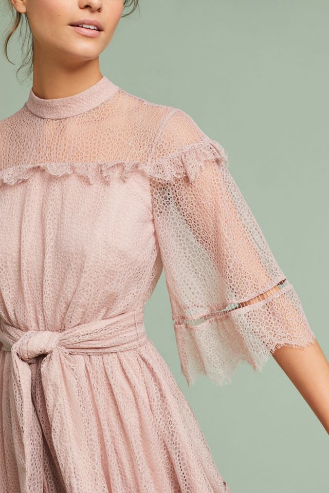 Ruffled Lace Midi Dress #1