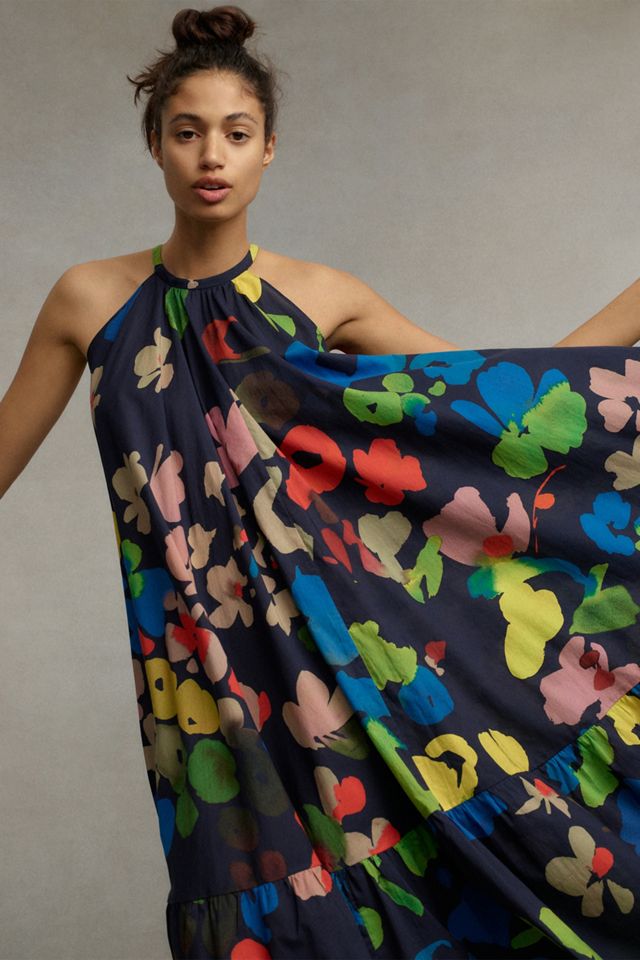 WHIT TWO Floral Halter Midi Dress #1