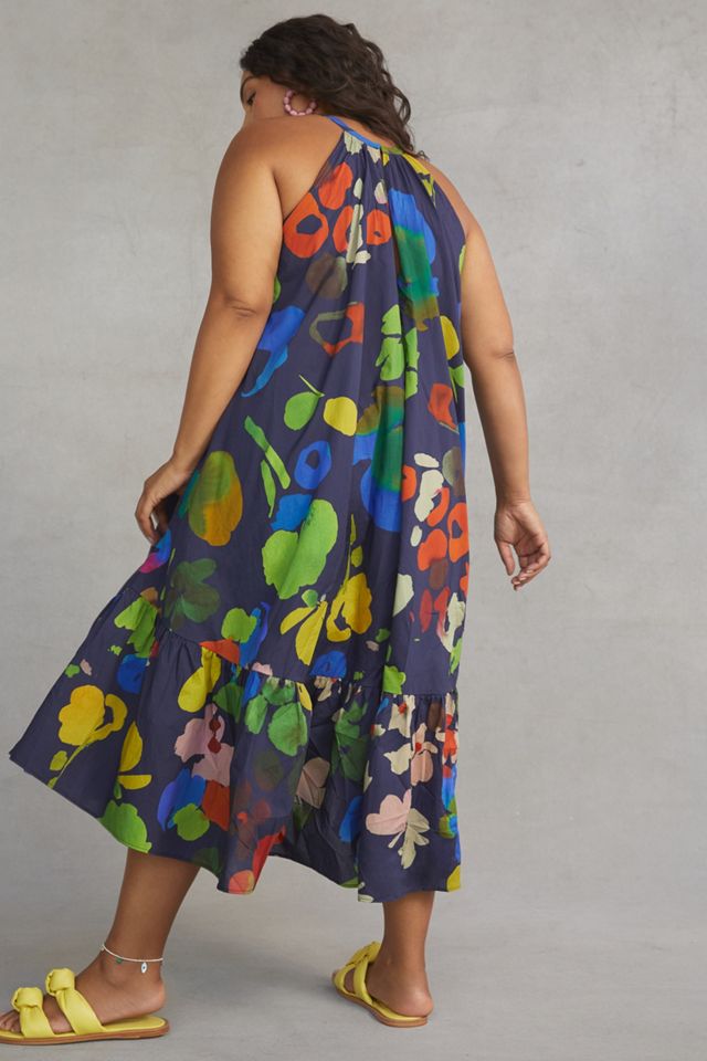 WHIT TWO Floral Halter Midi Dress #4