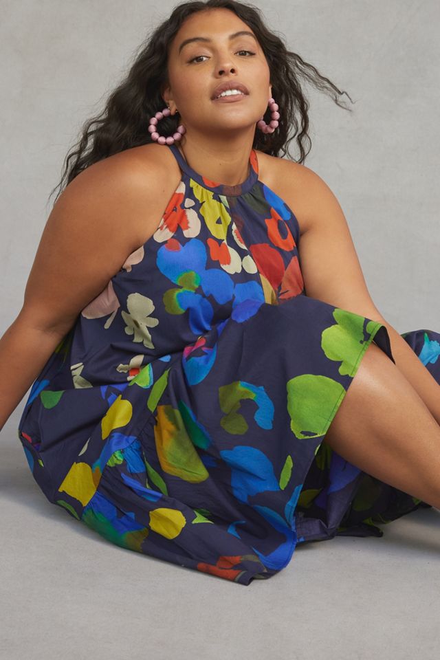 WHIT TWO Floral Halter Midi Dress #5