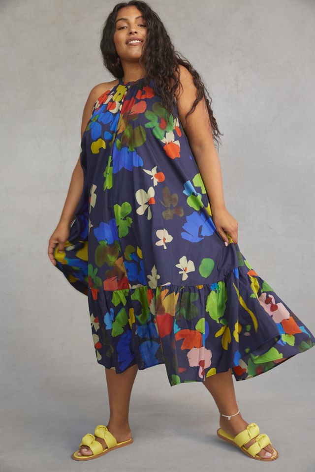 WHIT TWO Floral Halter Midi Dress #3