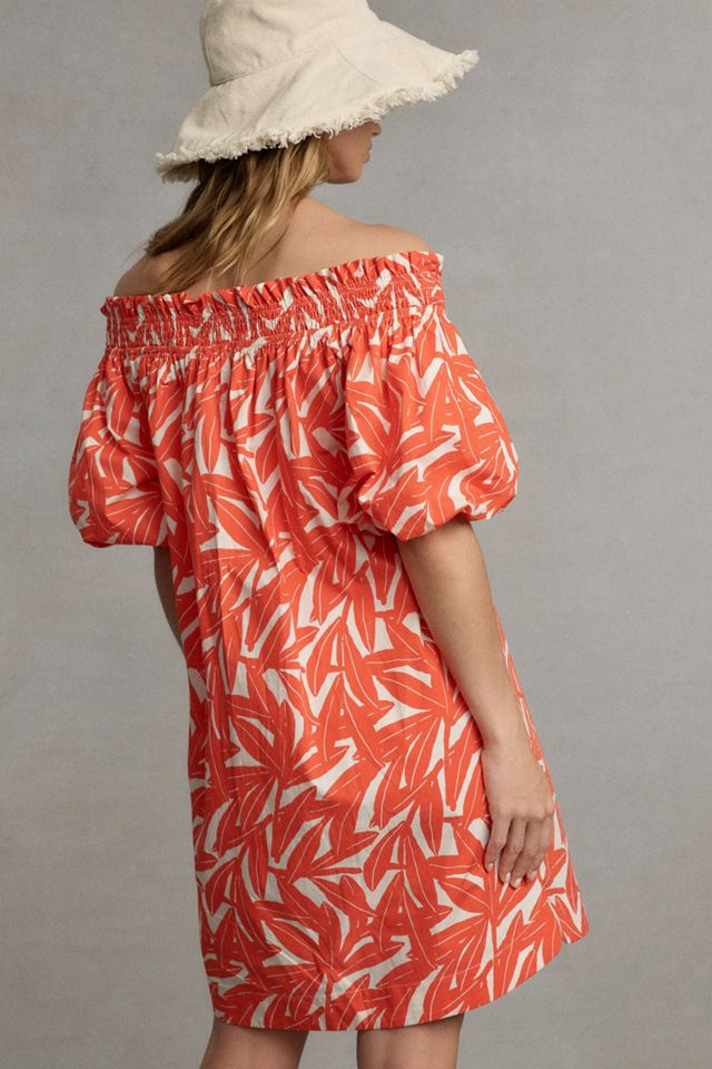 WHIT TWO Banana Leaf Off-The-Shoulder Tunic Dress #2