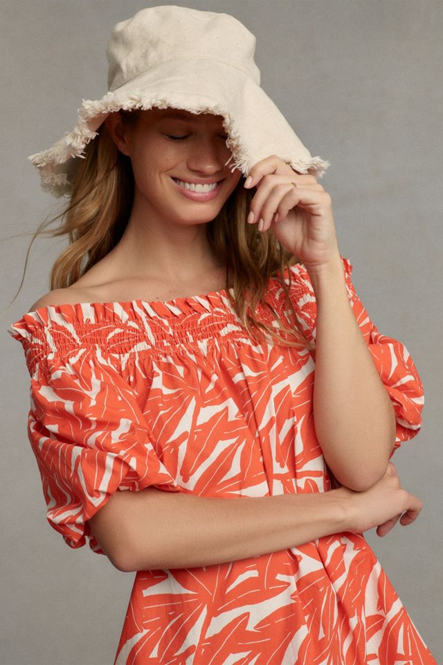 WHIT TWO Banana Leaf Off-The-Shoulder Tunic Dress #3