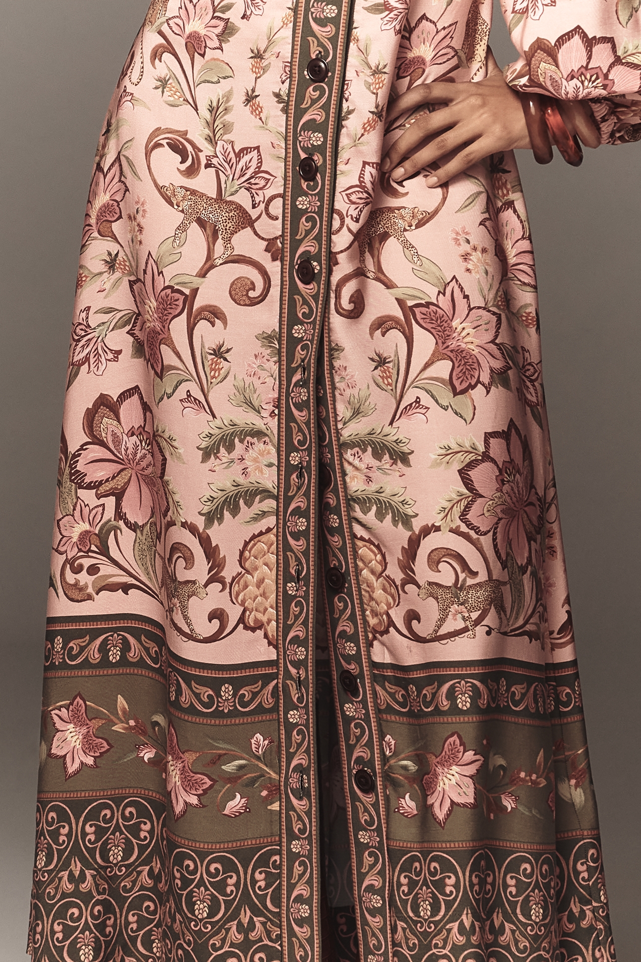 Barbour x Farm Rio Alice Long-Sleeve Maxi Dress