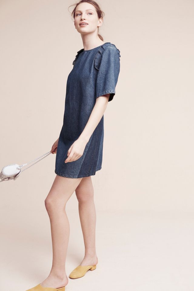anthropologie denim shift dress Pilcro Denim Shift Dress at MarketFair Shoppes in Princeton, NJ