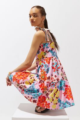 Peter Som for Anthropologie Flouncy Floral Mini Dress Anthropologie