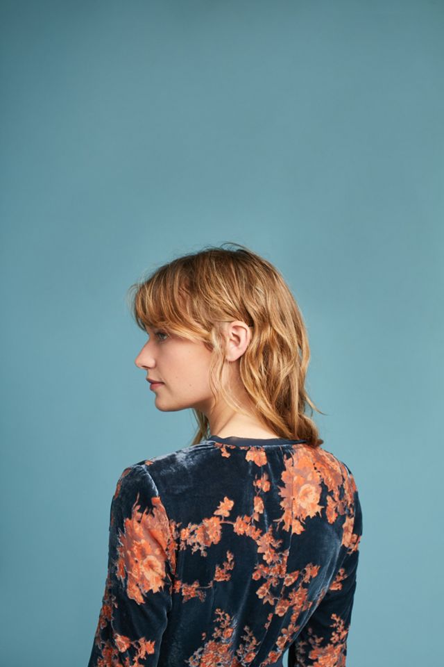 Velvet Burnout Wrap Dress #1