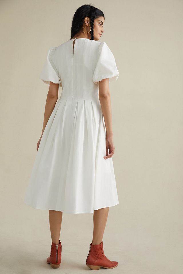 Corset-Seamed Midi Dress #3