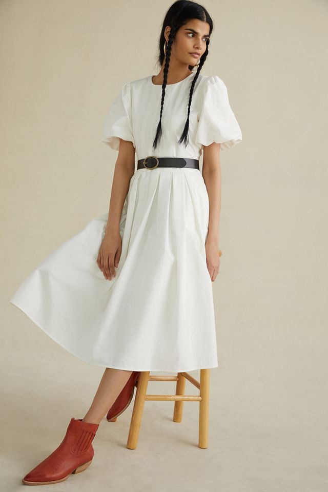 Corset-Seamed Midi Dress #1