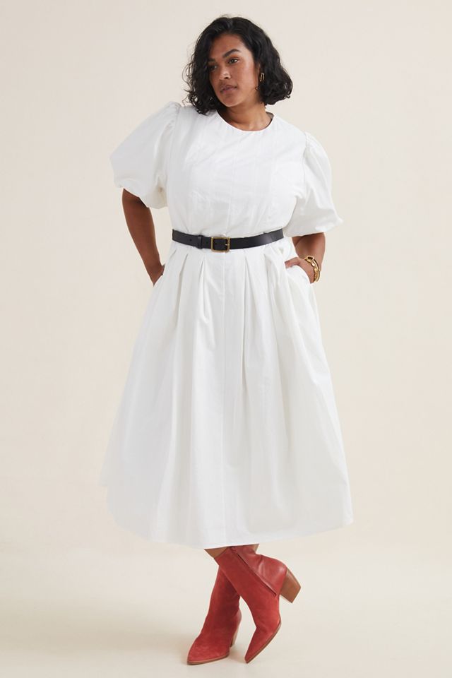 Corset-Seamed Midi Dress #4