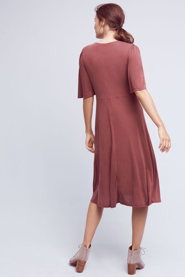 Eliza Deep-V Midi Dress #2
