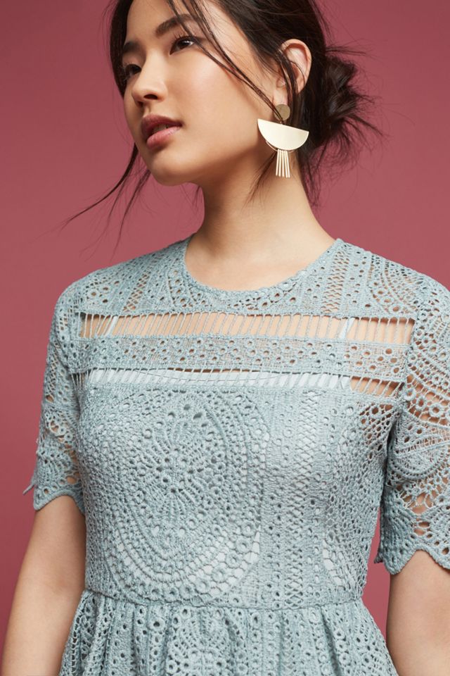 Mint Lace Midi Dress #1