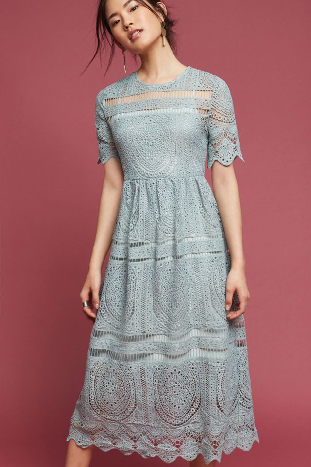 Mint Lace Midi Dress #2