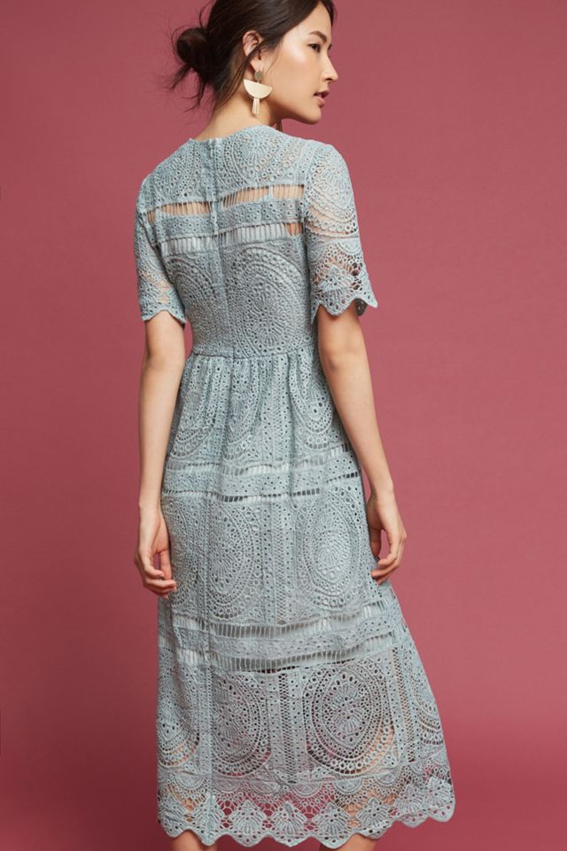 Mint Lace Midi Dress #3