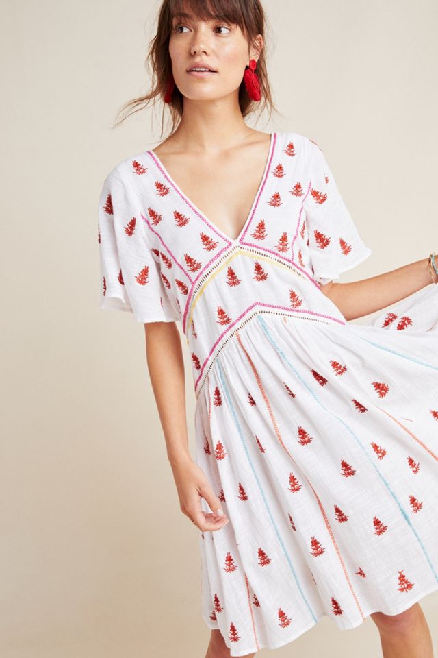 florapaloosa embroidered tunic dress Florapaloosa Embroidered Tunic Dress main image 0