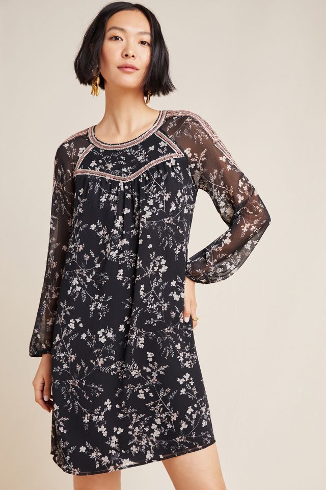 Estelle Embroidered Floral Tunic | Anthropologie