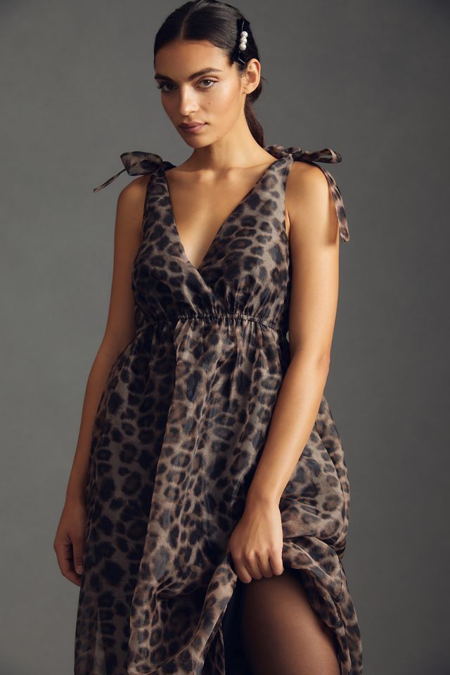 Daniel Rainn V-Neck Organza Dress #4