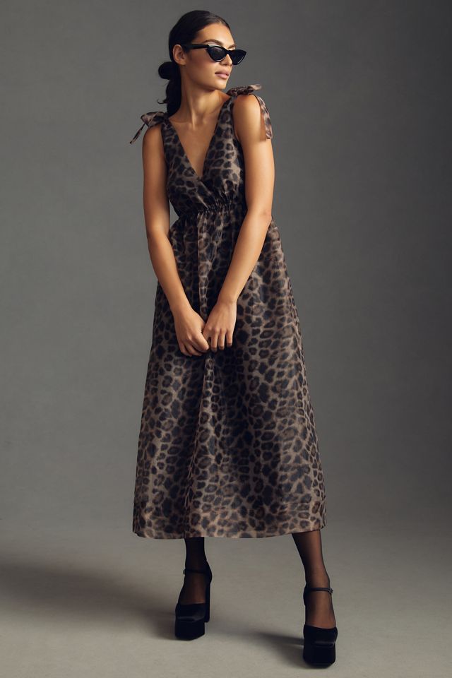 Daniel Rainn V-Neck Organza Dress #1