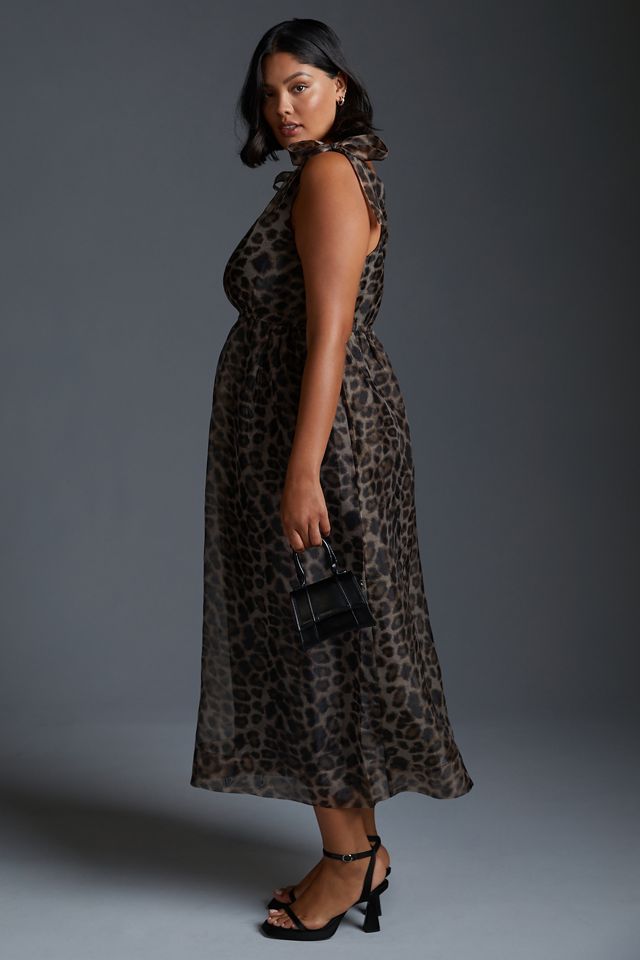 Daniel Rainn V-Neck Organza Dress #7