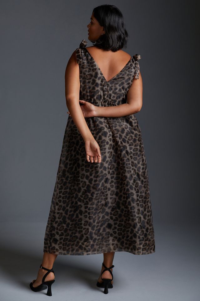 Daniel Rainn V-Neck Organza Dress #8