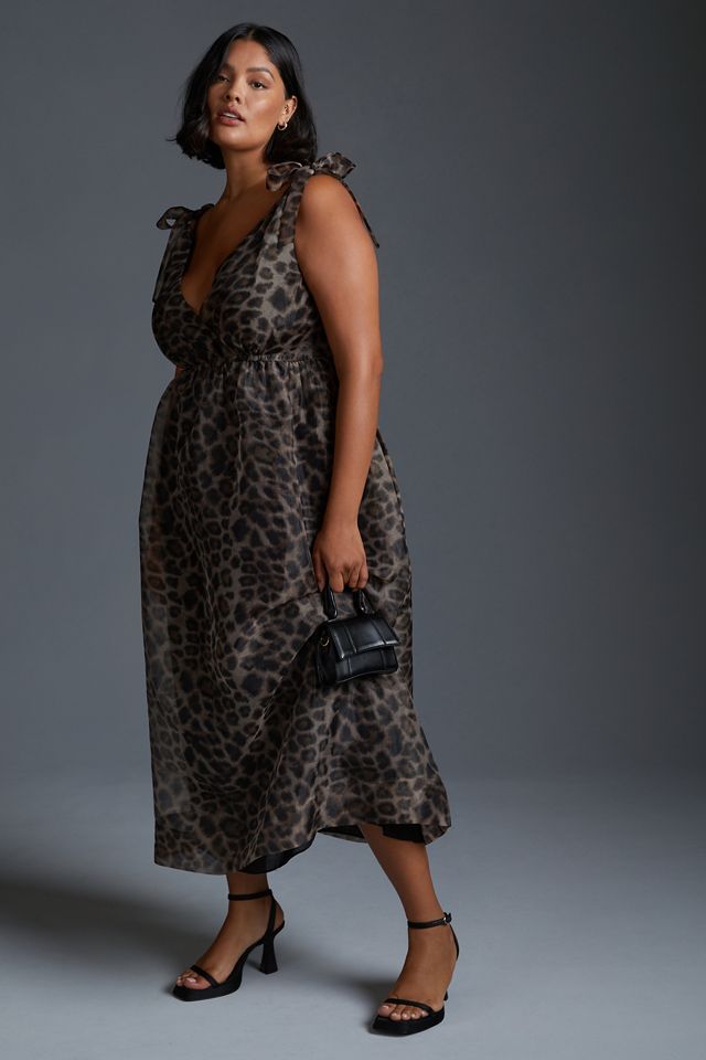 Daniel Rainn V-Neck Organza Dress #5