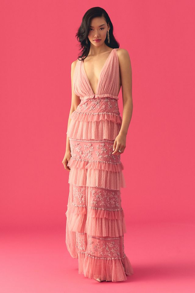 LoveShackFancy Estate Tiered Embroidered Dress #4