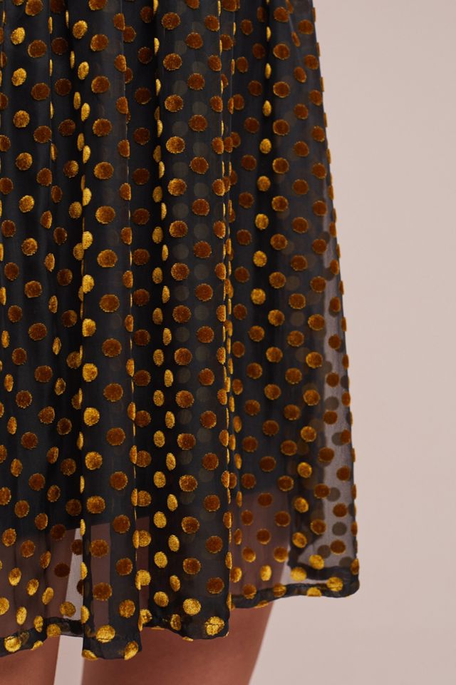 Velvet Polka Dot Dress #3