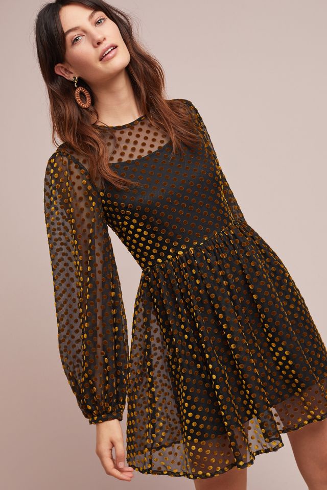 Anthropologie polka 2024 dot dress