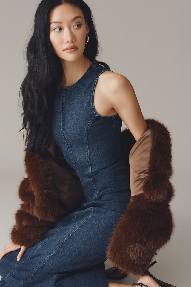 DL1961 Esme Sleeveless Seamed Denim Midi Dress #2