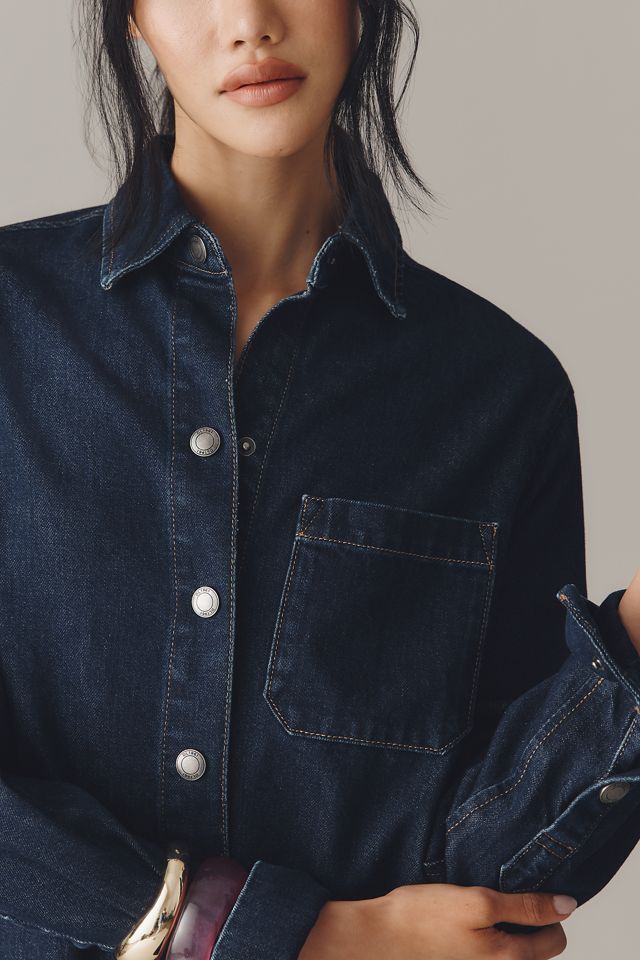 DL1961 Faye Long-Sleeve Denim Mini Shirt Dress #3