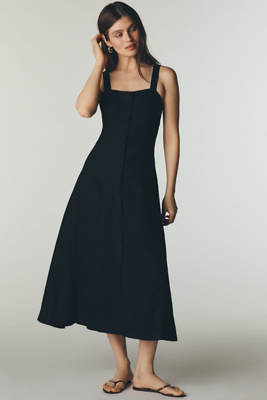 DL1961 Danika Linen Midi Dress | Anthropologie