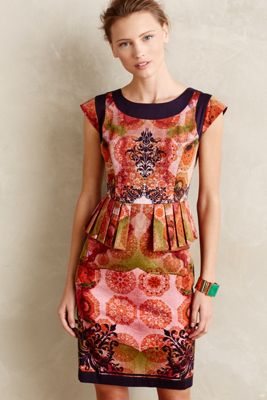 Graphic Peplum Sheath