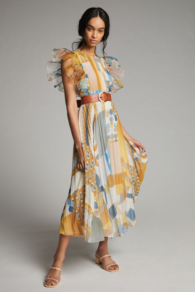 Norma Pleated Maxi Dress #1