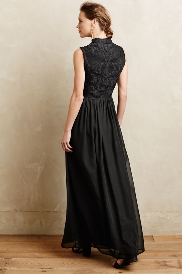 Leaflet Embroidered Maxi Dress #1