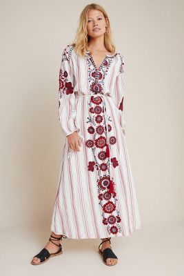 Camilla Embroidered Maxi Dress | Anthropologie