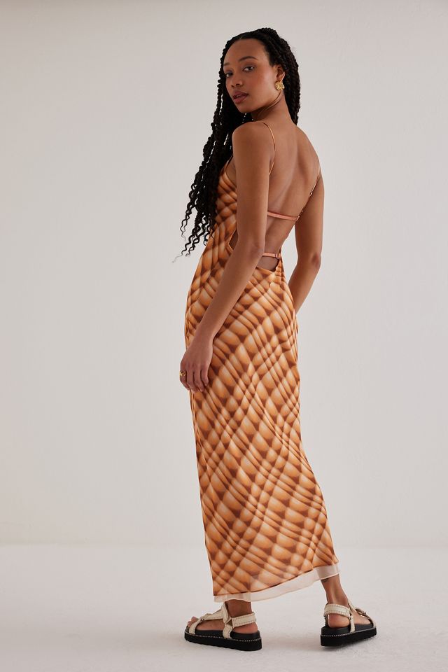 Robe longue dos nu en soie Soleil Bec + Bridge #3