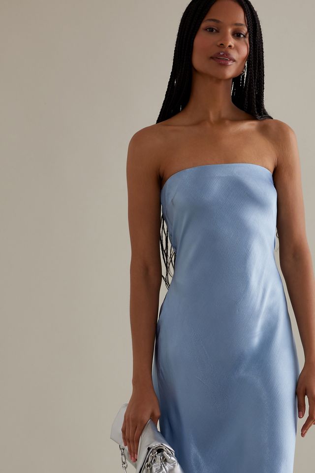 bec and bridge blue strapless dress Bec + Bridge | Eternity Strapless Dress - Blue main image 1