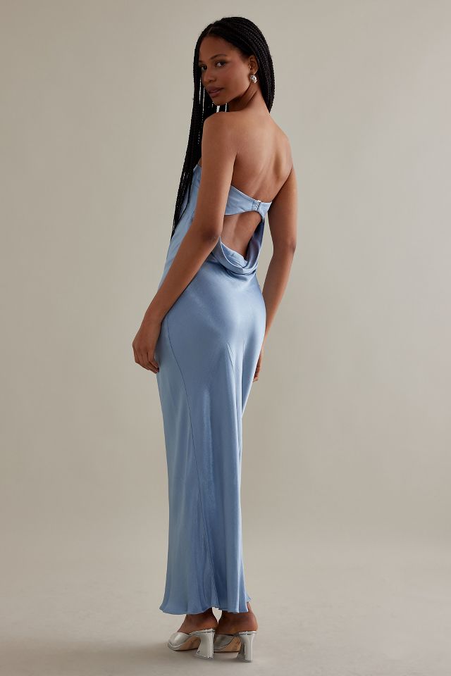 Bec Bridge Moondance Strapless Cowl Back Maxi Slip Dress