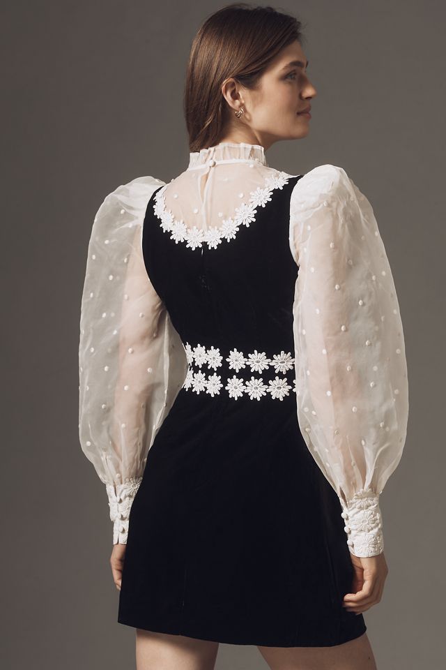 Queens of Archive Karina Puff-Sleeve High-Neck Mini Dress #2