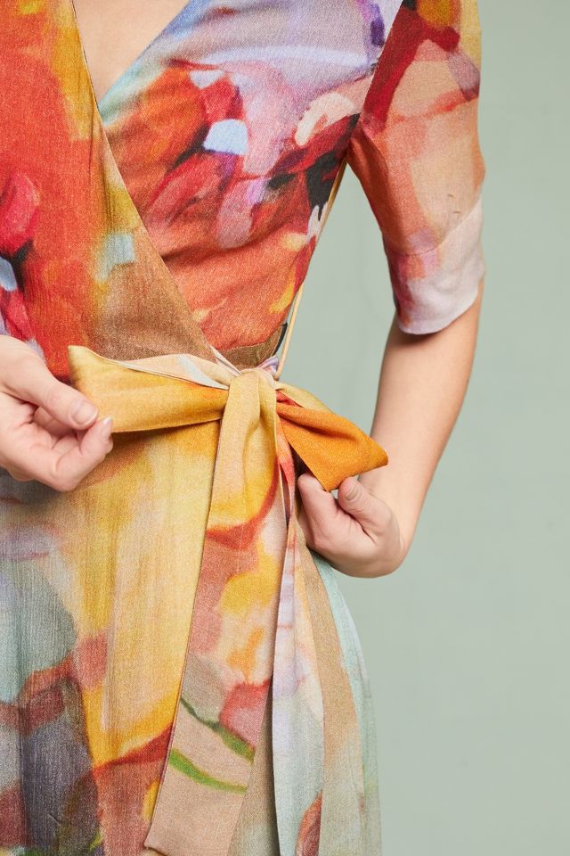 Anthropologie watercolor outlet dress