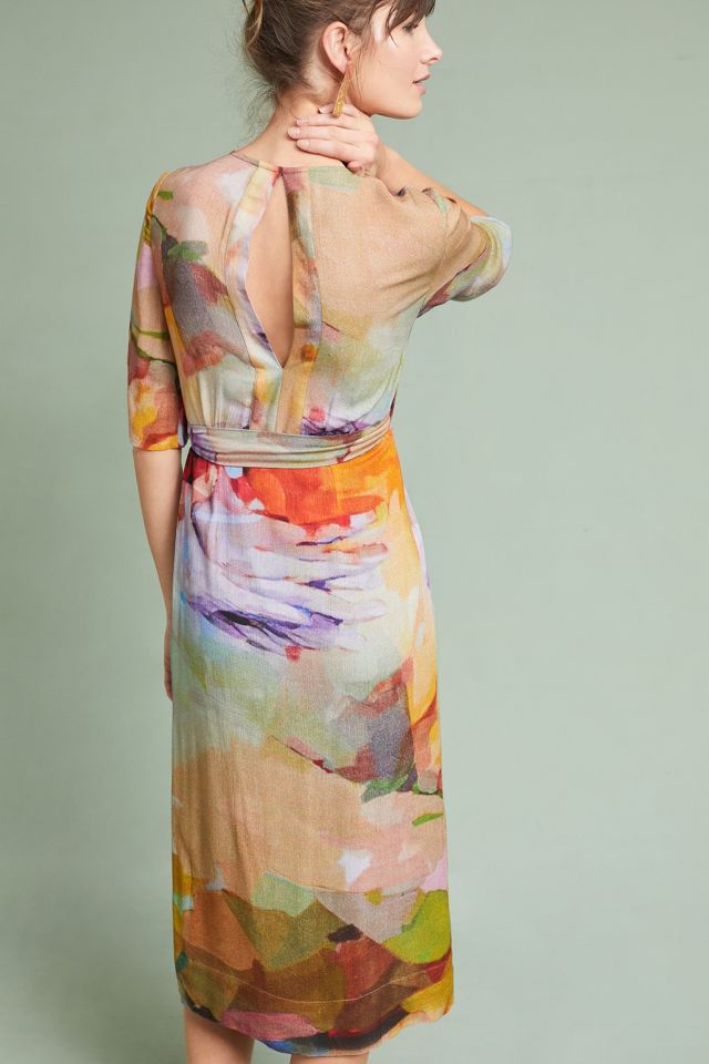 Anthropologie watercolor clearance dress