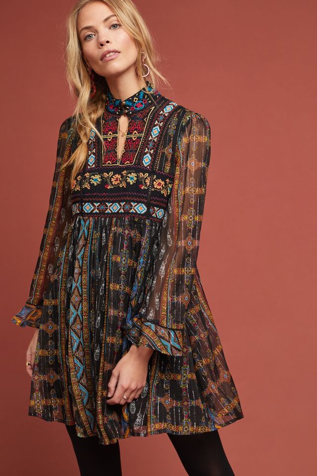 Elina Embroidered Dress | Anthropologie