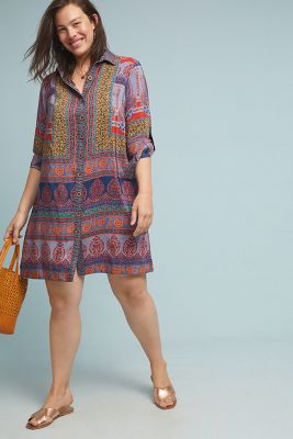 casablanca silk shirtdress